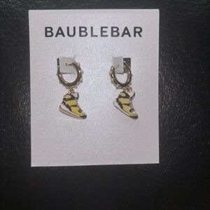 BaubleBar Yellow Sneaker Huggie Earrings
